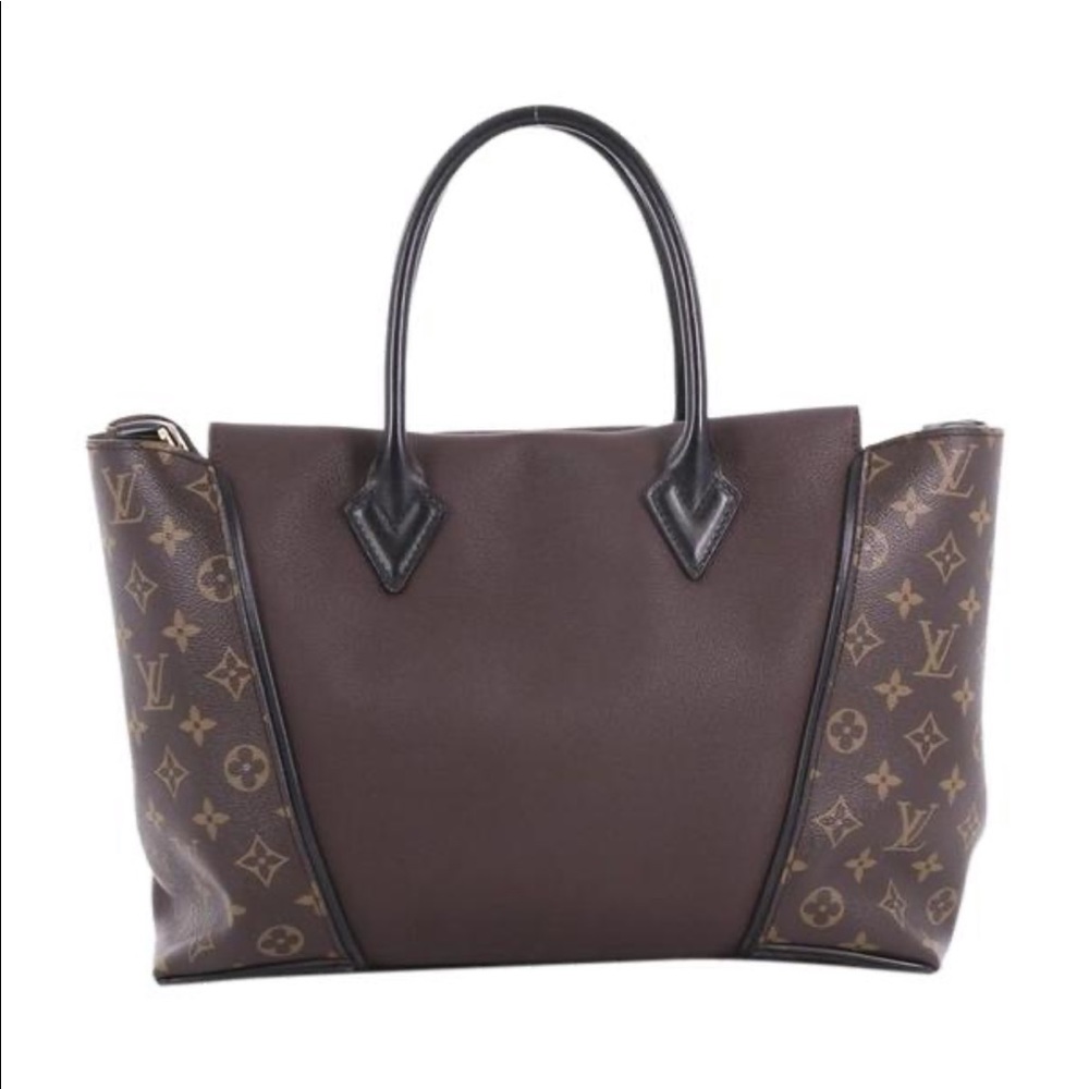 Louis Vuitton W Tote Monogram Canvas Leather PM